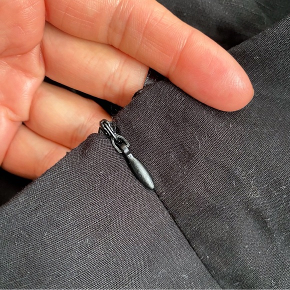 π€ ZARA BOHO BLACK ASYMMETRICAL SIDE TIE HIGH WAIST MIDI SKIRT! - Picture 9 of 13